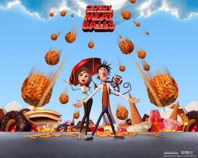 Смотреть онлайн Облачно, возможны осадки в виде фрикаделек / Cloudy with a Chance of Meatballs (2009)